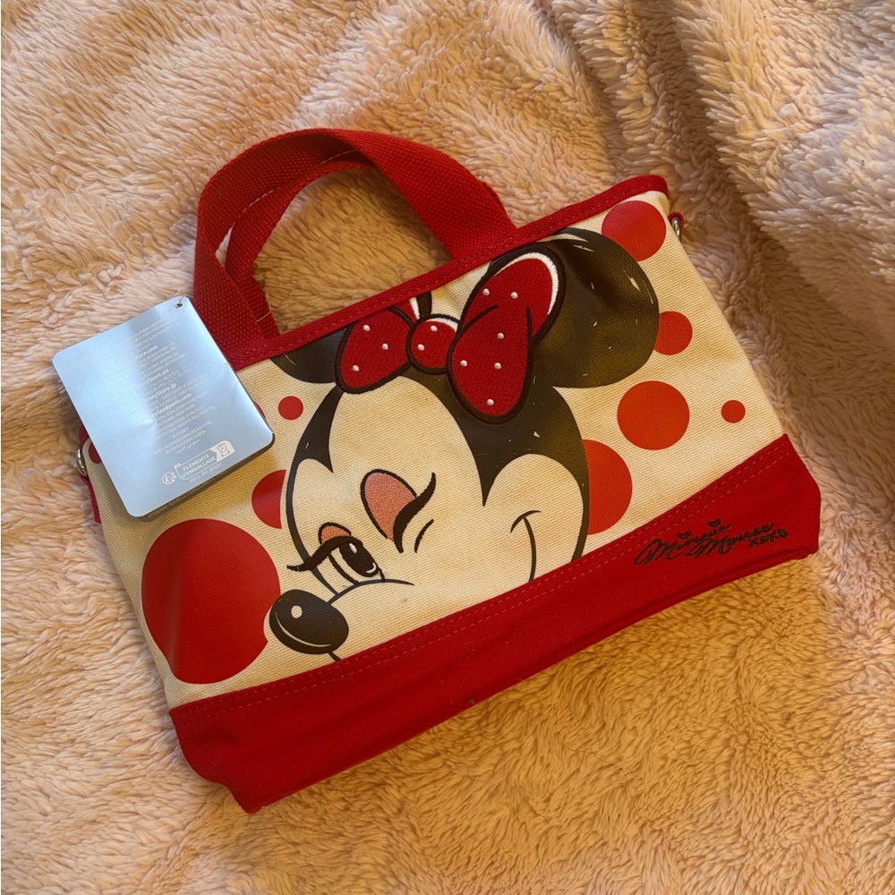 Disney Minnie Mouse Red and Cream Canvas Tote